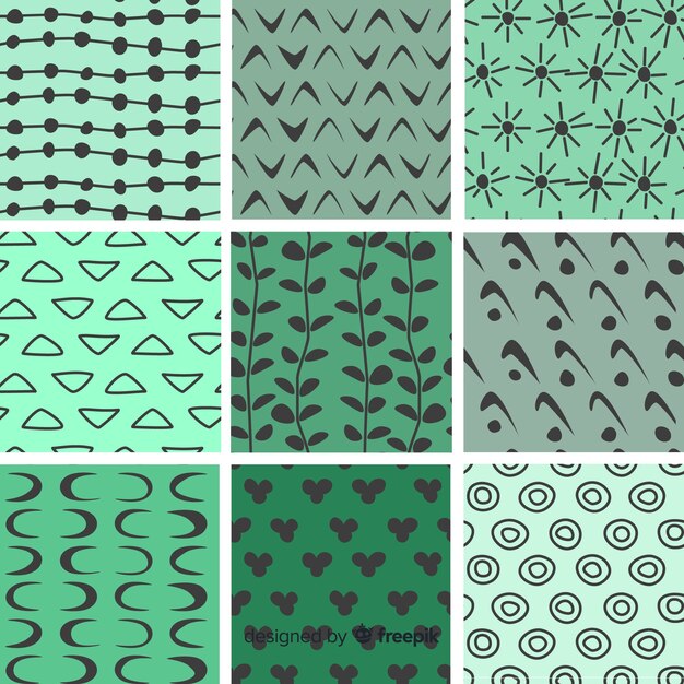 Hand drawn abstract shape pattern collection