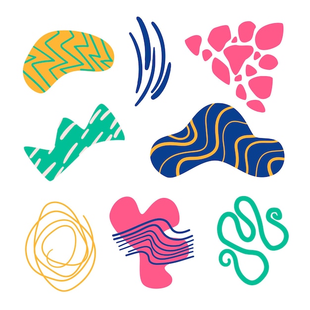 Free Vector hand drawn abstract shapes collection