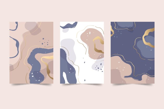 Hand drawn abstract shapes cover collection