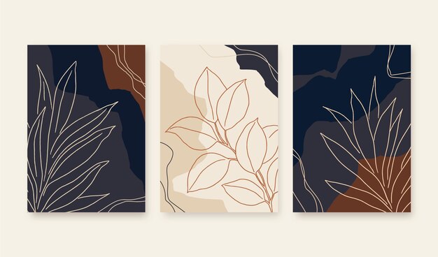 Hand drawn abstract shapes cover collection