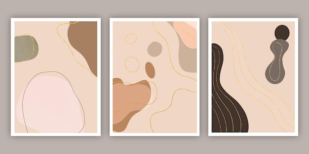 Hand drawn abstract shapes cover collection