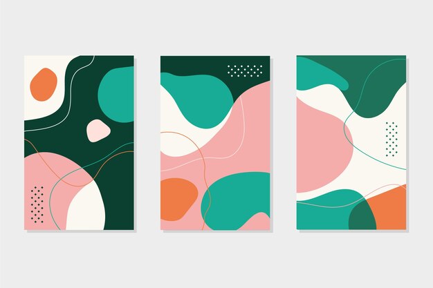 Hand drawn abstract shapes cover collection