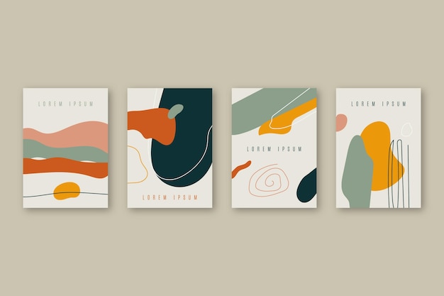 Hand drawn abstract shapes cover collection