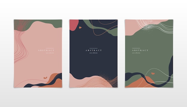 Hand drawn abstract shapes cover collection