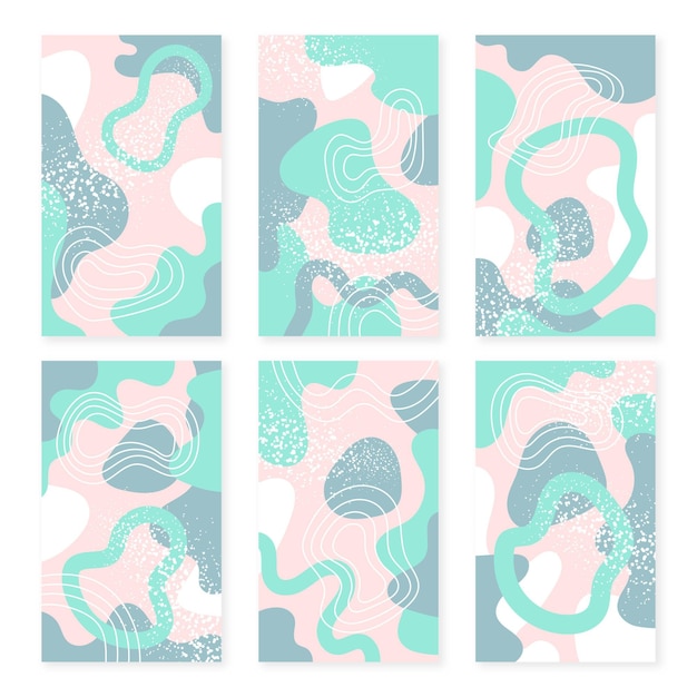 Hand drawn abstract shapes cover collection