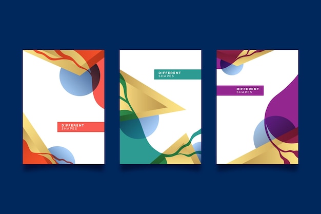 Hand drawn abstract shapes cover collection