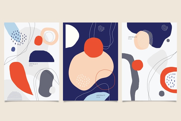 Hand drawn abstract shapes cover collection