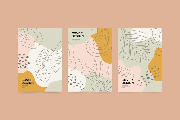 Hand drawn abstract shapes cover collection