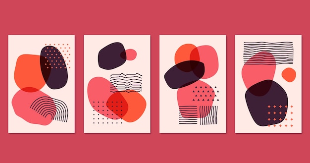 Hand drawn abstract shapes cover collection