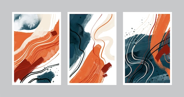 Hand drawn abstract shapes cover pack