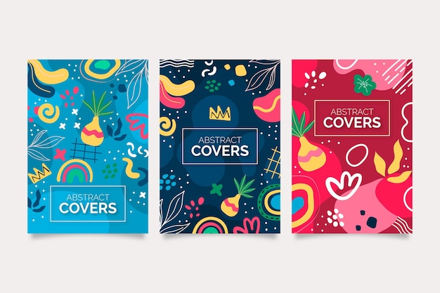 Hand drawn abstract shapes covers