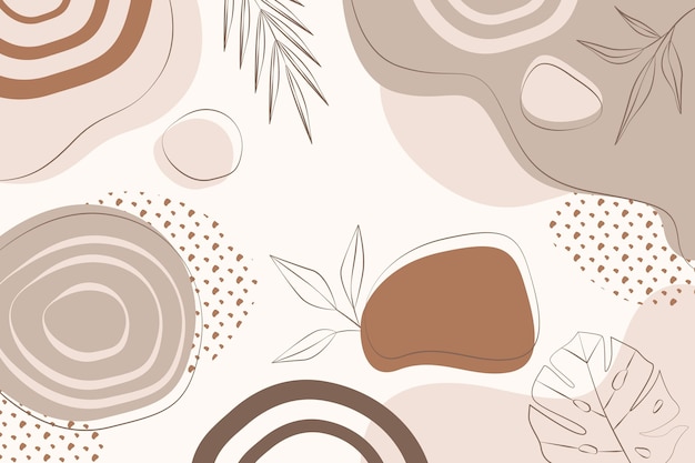 Hand drawn abstract shapes wallpaper