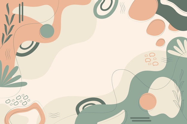 Hand drawn abstract shapes wallpaper