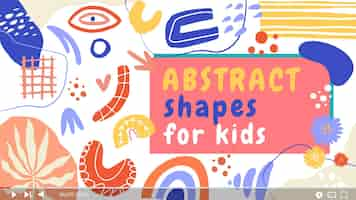 Free vector hand drawn abstract shapes youtube thumbnail