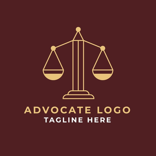 Free Vector hand drawn advocate logo design