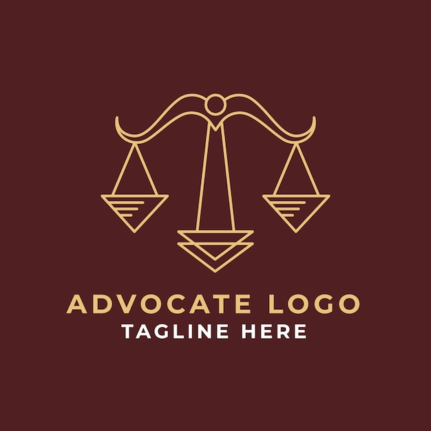 Free Vector hand drawn advocate logo design