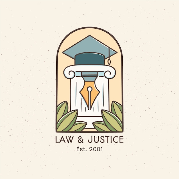 Hand drawn advocate logo design