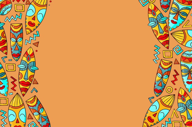 Free Vector hand drawn africa day background