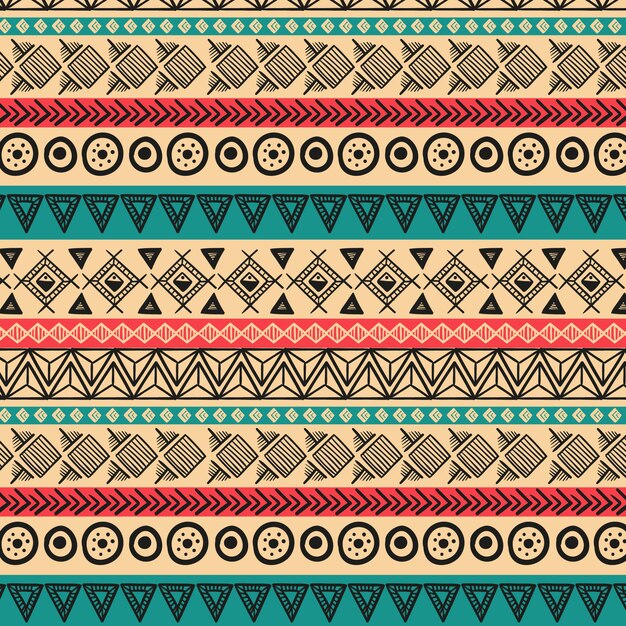 Hand drawn african pattern design