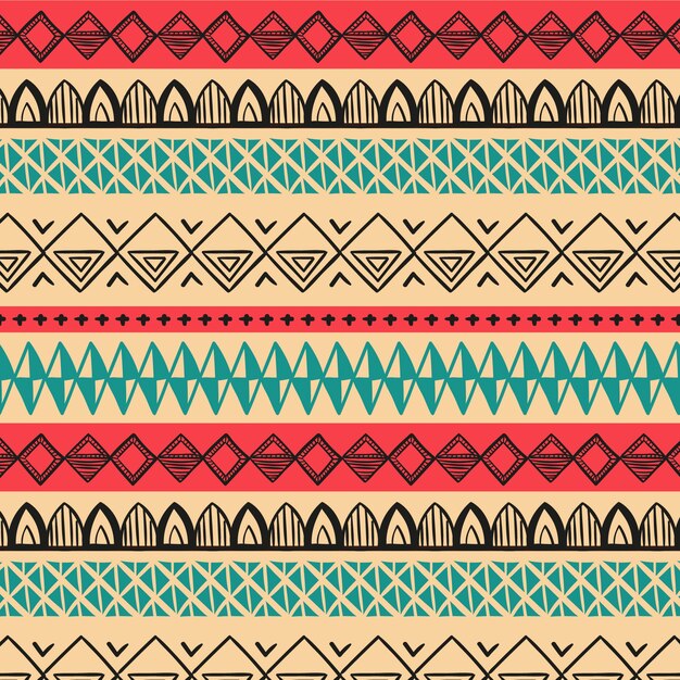 Hand drawn african pattern design