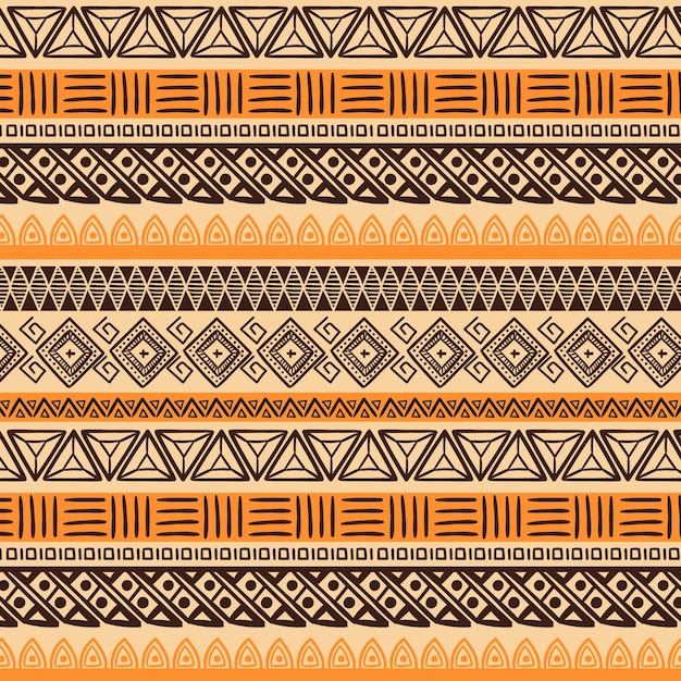 Hand drawn african pattern design