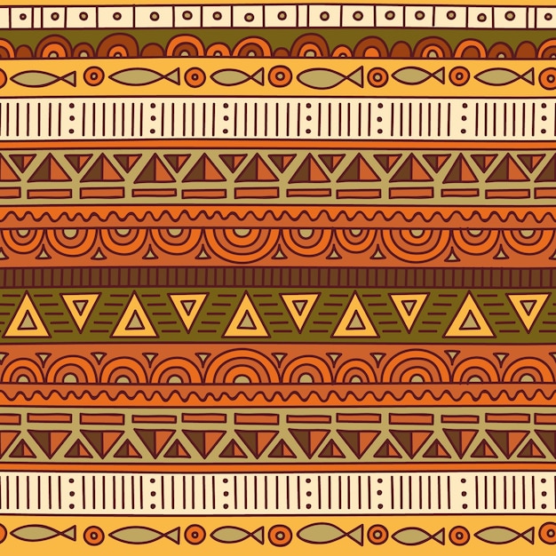 Hand drawn african pattern design