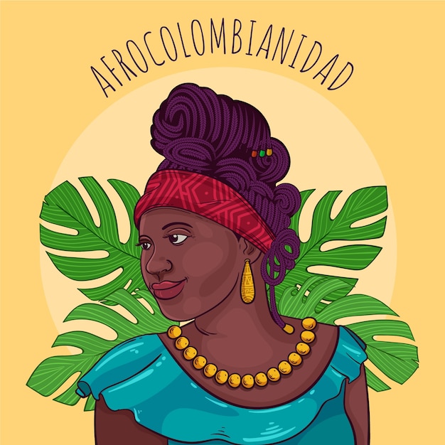 Free Vector hand drawn afrocolombianidad illustration