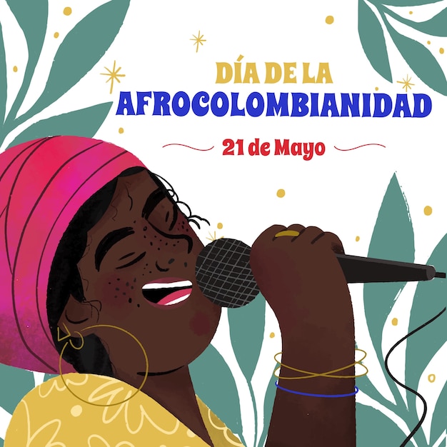 Free Vector hand drawn afrocolombianidad illustration