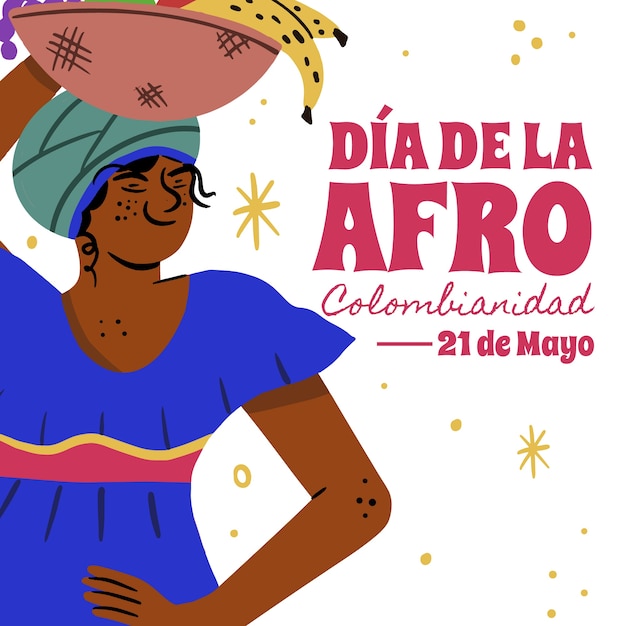 Free Vector hand drawn afrocolombianidad illustration