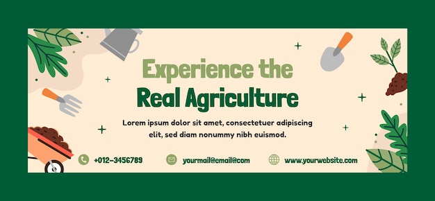 Free Vector hand drawn agriculture company facebook cover