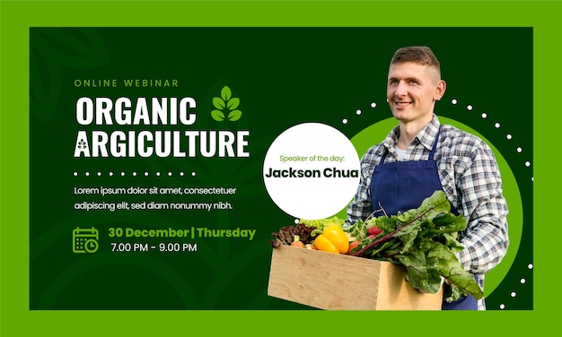 Free Vector hand drawn agriculture company webinar