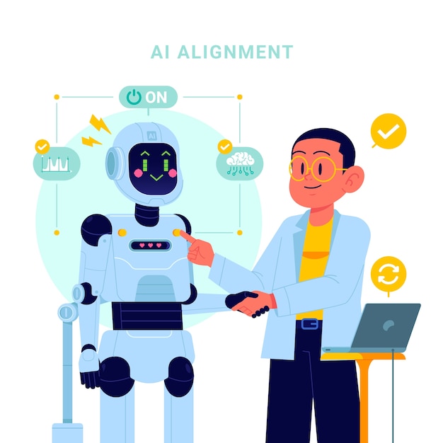 Free Vector hand drawn ai alignment illustration