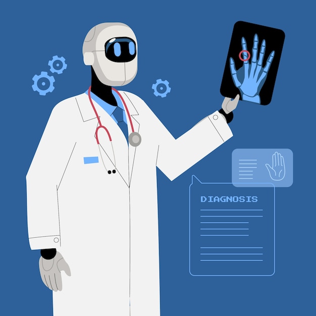 Free vector hand drawn ai healthcare  illustration