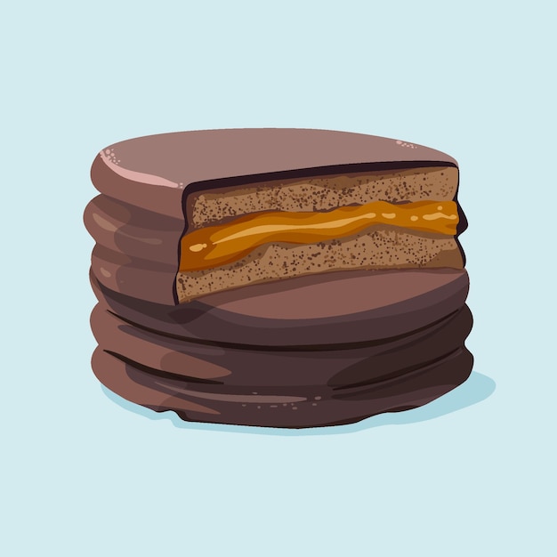 Hand drawn alfajor illustration