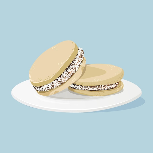 Hand drawn alfajor illustration