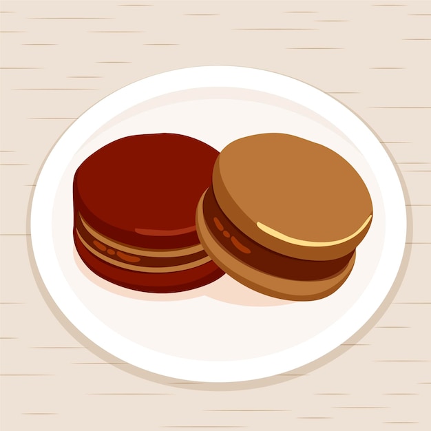 Free Vector hand drawn alfajor illustration