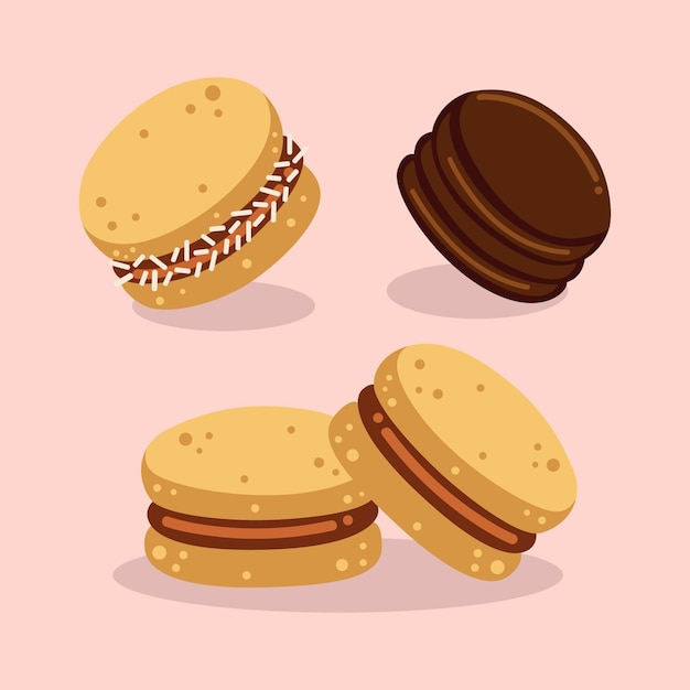 Hand drawn alfajor illustration