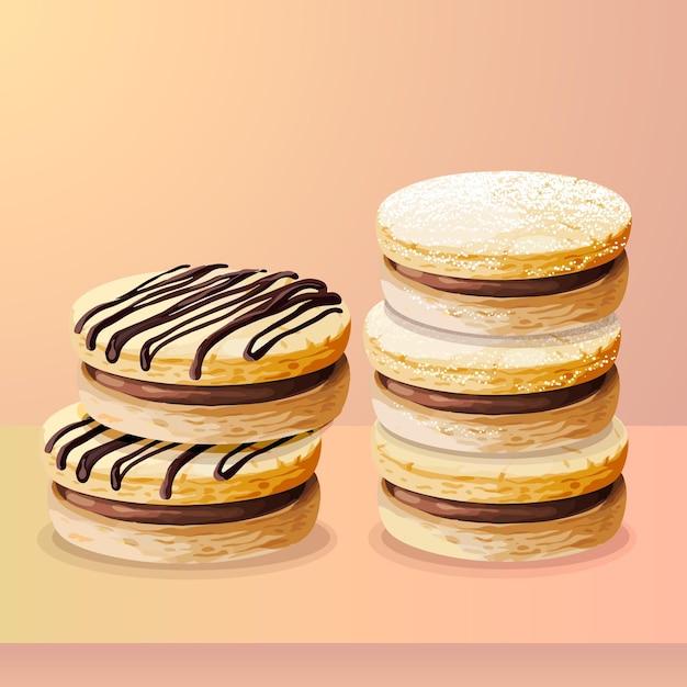 Free Vector hand-drawn alfajor illustration