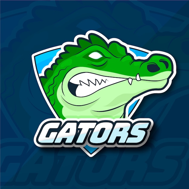 Hand drawn alligator logo