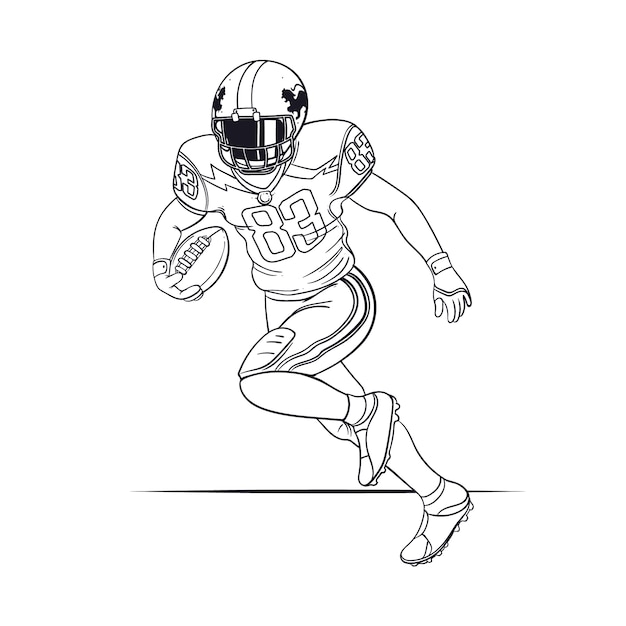 Free Vector hand drawn american football  illustration