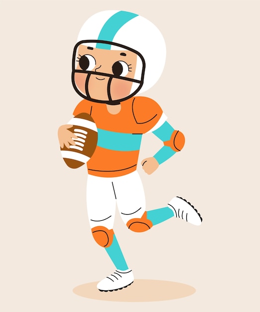 Hand drawn american football  illustration