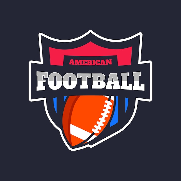 Free Vector hand drawn american football logo template