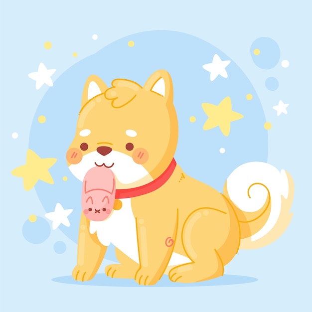 Free Vector hand drawn animal kawaii illustration