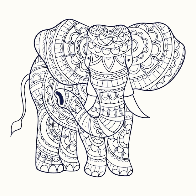 Free Vector hand drawn animal mandala illustration