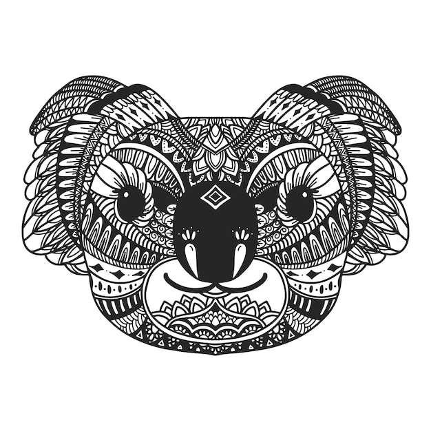 Free vector hand drawn animal mandala illustration