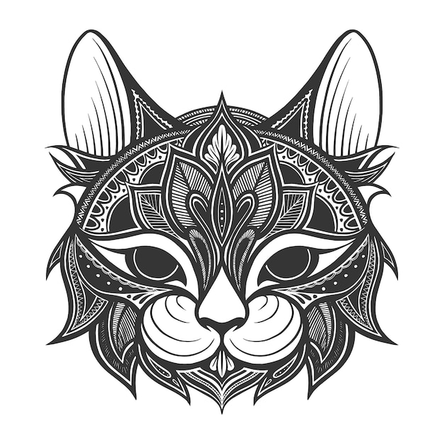 Free Vector hand drawn animal mandala illustration