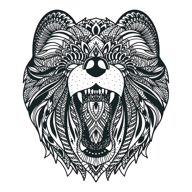 Free Vector hand drawn animal mandala illustration