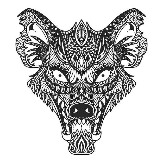 Free vector hand drawn animal mandala illustration