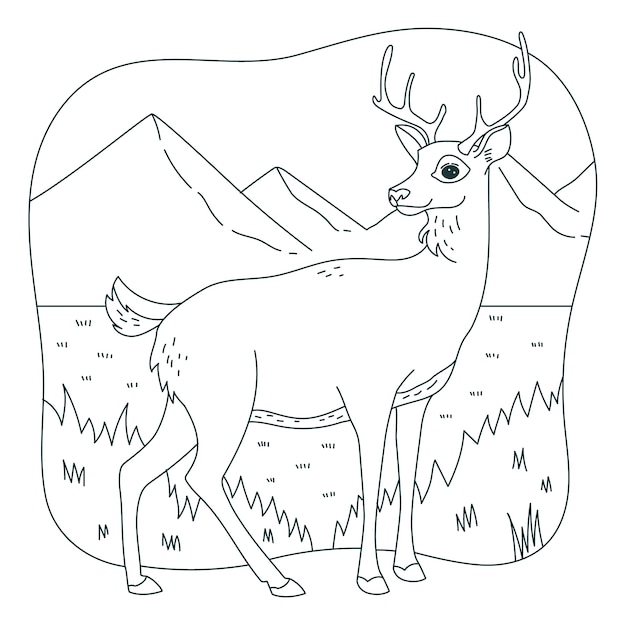 Free Vector hand drawn animal outline illustration