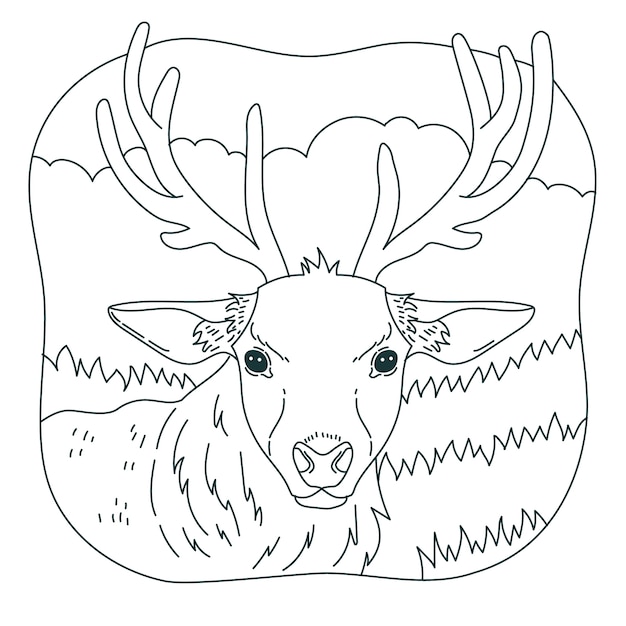 Free Vector hand drawn animal outline illustration